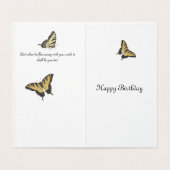 Vœux de papillon d'anniversaire (Inside Unfolded)