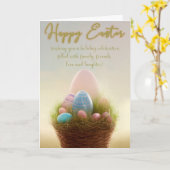 Vœux de Pâques pour égayer votre carte de jour (Fleur jaune)