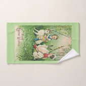 Voeux de Pâques vintages (Serviette à main)
