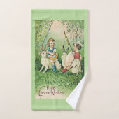 Voeux de Pâques vintages (Serviette à main)