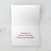 Vœux de rétablissement Orchidée Blanche Carte (Intérieur)