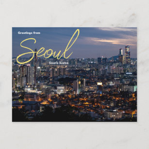 Voeux de Séoul Corée du Sud Carte postale