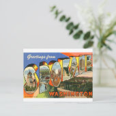 Voeux de Spokane Vintate Carte Postale (Debout devant)