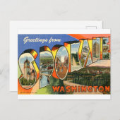 Voeux de Spokane Vintate Carte Postale (Devant / Derrière)