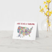 VOEUX DE THANKSGIVING À TRAVERS LES MILES CARTE (Fleur jaune)