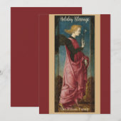 Vœux de vacances angéliques Carte personnalisée bo (Devant / Derrière)