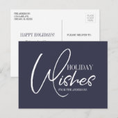 Vœux de vacances Carte de Noël (Devant / Derrière)