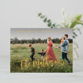 Vœux de vacances chaleureux et élégants Photo de f (Debout devant)