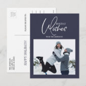 Vœux de vacances Photo de Noël Carte postale (Devant / Derrière)