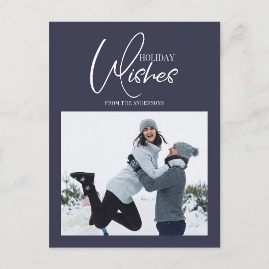 Vœux de vacances Photo de Noël Carte postale (Devant)