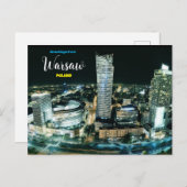 Voeux de Varsovie Pologne Carte postale (Devant / Derrière)