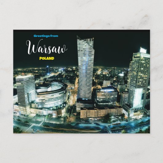 Voeux de Varsovie Pologne Carte postale (Devant)