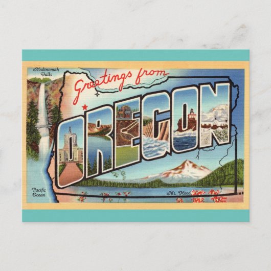 Voeux de voyage Oregon Carte postale (Devant)