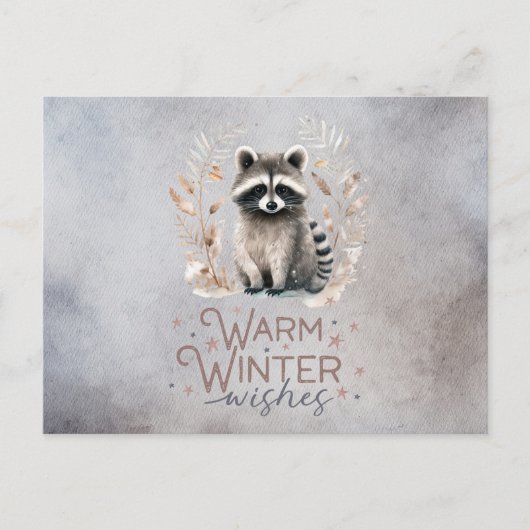 Vœux d'hiver chaleureux Carte de vœux de vacances (Devant)