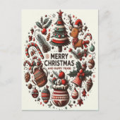 Vœux d'hiver scintillants dans une carte festive (Devant)