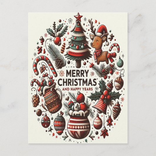 Vœux d'hiver scintillants dans une carte festive (Devant)