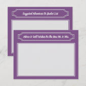 Voeux Élégants Pour Mariée & Salle, Conseil Mariag (Devant / Derrière)