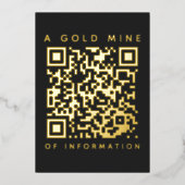 Vœux En Aluminium Ajouter votre carte de réduction Black Gold Code Q (Recto)