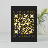 Vœux En Aluminium Ajouter votre carte de réduction Black Gold Code Q (Debout devant)