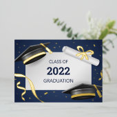 Vœux En Aluminium Carte de diplôme (Debout devant)