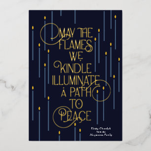 Vœux En Aluminium Carte de Hanukkah Illuminer un chemin vers la paix