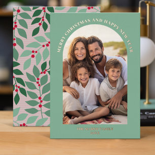 Vœux En Aluminium Carte de Noël Arch Verticale 