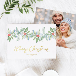 Vœux En Aluminium Carte de Noël avec papier photo