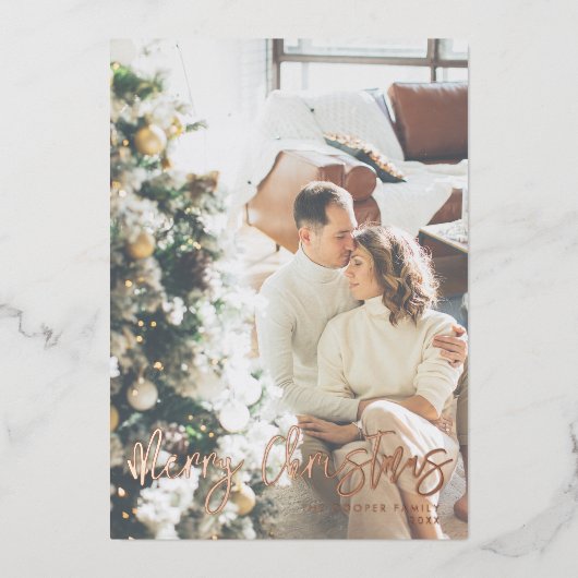 Vœux En Aluminium Carte de Noël Foil (Recto)