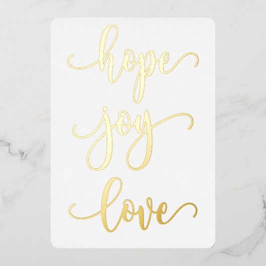 Vœux En Aluminium Carte de Noël Gold Foil (Recto)