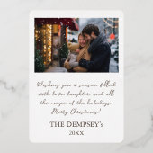 Vœux En Aluminium Carte de Noël Gold Foil (Verso)