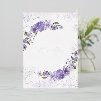 Vœux En Aluminium Carte de remerciements à huile de Mariage de fleur