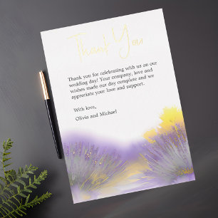 Vœux En Aluminium Carte de remerciements d'aquarelle fleur sauvage L