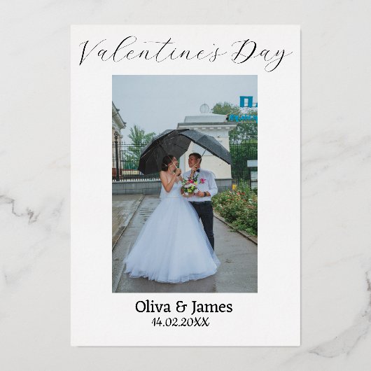 Vœux En Aluminium Carte de Saint-Valentin Cœurs Rouges Modernes (Recto)