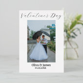 Vœux En Aluminium Carte de Saint-Valentin Cœurs Rouges Modernes (Debout devant)