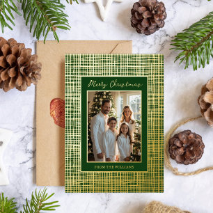 Vœux En Aluminium Modèle de la carte de Noël Frame Foil Personnalise