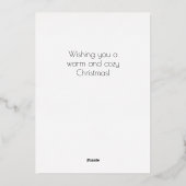 Vœux En Aluminium Typographie moderne Joyeuse carte Foil de Noël (Verso)