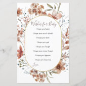 Voeux Fleur sauvage d'automne pour carte bébé (Devant)