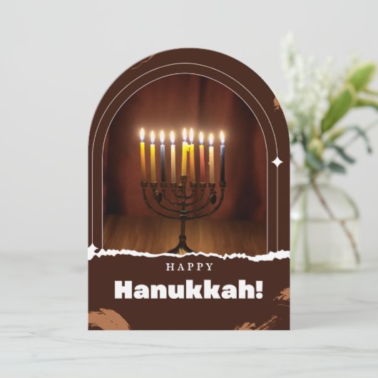 Vœux Joyeux Hanoucca Invitation (Debout devant)