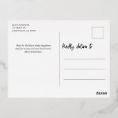 Voeux Joyeux Photo Noël Foil Voiture de vacances (Verso)