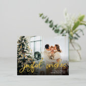 Voeux Joyeux Photo Noël Foil Voiture de vacances (Debout devant)