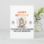 Vœux joyeux : une carte d'anniversaire (Debout devant)