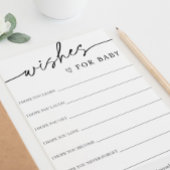 Voeux minimalistes pour carte bébé