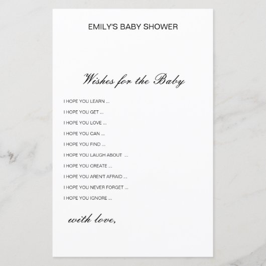 Voeux modifiables pour la carte bébé, Baby shower (Devant)