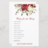 Voeux modifiables pour la carte bébé, Baby shower (Devant / Derrière)