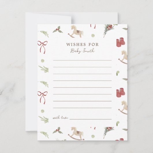 Voeux Motifs de Noël pour la carte bébé (Devant)