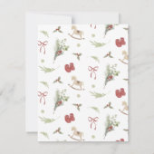 Voeux Motifs de Noël pour la carte bébé (Dos)