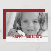 Voeux piqués Cartes de Noël/ Cartes photos de vaca (Devant / Derrière)