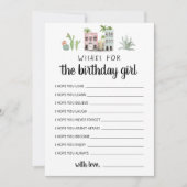 Voeux pour Anniversaire fille Carte de fête d'anni (Devant)