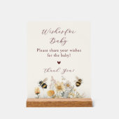 Voeux Pour Bébé Baby shower Bee Fleur sauvage Flor (Recto)