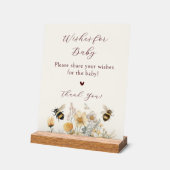 Voeux Pour Bébé Baby shower Bee Fleur sauvage Flor (Angle)